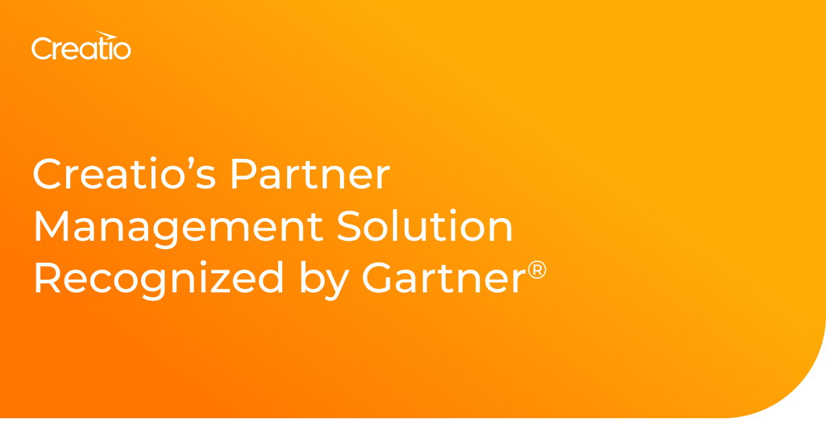 Creatio Recognized in the 2024 Gartner® Market Guide for Partner